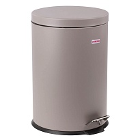 Ведро-контейнер для мусора (урна) с педалью LAIMA Classic, 20 л, серое, матовое, металл, со съемным внутренним ведром в Прокопьевске