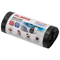 Мешки для мусора 20 л, черные, в рулоне 30 шт., ПНД, 8 мкм, 500х450 мм, LAIMA, 601376 в Прокопьевске