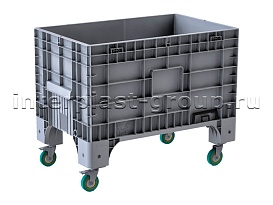 Контейнер iBox сплошной на колесах серый в Прокопьевске Контейнер iBox сплошной на колесах серый в Прокопьевске