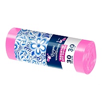 Мешки для мусора 30 л, розовые, в рулоне 30 шт., ПНД, 8 мкм, 560х480 мм, Узоры Чистоты, МУ3605 (ММЭ-30роз) в Прокопьевске Мешки для мусора 30 л, розовые, в рулоне 30 шт., ПНД, 8 мкм, 560х480 мм, Узоры Чистоты, МУ3605 (ММЭ-30роз) в Прокопьевске
