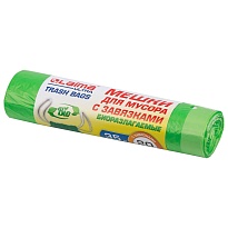 Мешки для мусора 35 л, биоразлагаемые с завязками, зеленые, в рулоне 20 шт., ПНД, 14 мкм, 600х500 мм, LAIMA ULTRA, 607688 в Прокопьевске Мешки для мусора 35 л, биоразлагаемые с завязками, зеленые, в рулоне 20 шт., ПНД, 14 мкм, 600х500 мм, LAIMA ULTRA, 607688 в Прокопьевске