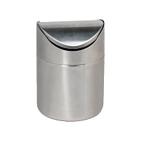 Урна для мусора 1,2 л настольная, с качающейся крышкой, нержавеющая сталь, матовая в Прокопьевске