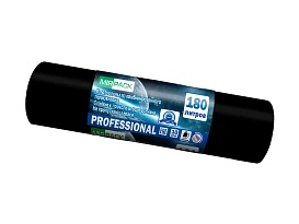 Мешки для мусора 180 л, ароматизированные, черные, в рулоне 10 шт., ПВД, 30 мкм, 1100х930 мм, PROFESSIONAL, 1801044 в Прокопьевске