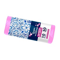 Мешки для мусора 10 л, розовые, в рулоне 30 шт., ПНД, 8 мкм, 470х360 мм, Узоры Чистоты, МУ3582 (МГ-10роз) в Прокопьевске