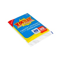 Мешки для мусора 20 л, с ручками, черные, в пачке 20 шт., ПНД, 10 мкм, 550х440 мм, Крепак, 4607075710085 в Прокопьевске Мешки для мусора 20 л, с ручками, черные, в пачке 20 шт., ПНД, 10 мкм, 550х440 мм, Крепак, 4607075710085 в Прокопьевске