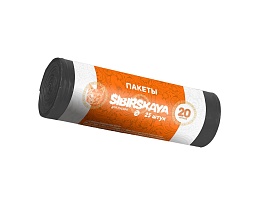 Мешки для мусора 20 л, черные, в рулоне 25 шт., ПНД, 6 мкм, 420х450 мм, SIBIRSKAYA, 101-001 S в Прокопьевске