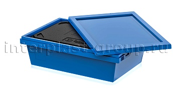 Изотермический контейнер KV 6416 в сборе с крышкой голубой в Прокопьевске Изотермический контейнер KV 6416 в сборе с крышкой голубой в Прокопьевске