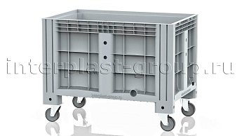 Контейнер iBox сплошной на колесах с пробкой 1 дюйм серый в Прокопьевске Контейнер iBox сплошной на колесах с пробкой 1 дюйм серый в Прокопьевске
