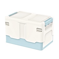 Ящик пластиковый складной белый, дно голубое, 370х240х240 мм в Прокопьевске Ящик пластиковый складной белый, дно голубое, 370х240х240 мм в Прокопьевске