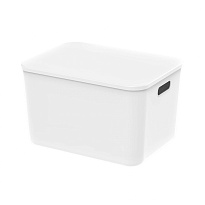 Ящик пластиковый вкладываемый белый 410х305х245 мм в Прокопьевске Ящик пластиковый вкладываемый белый 410х305х245 мм в Прокопьевске