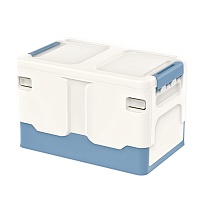 Ящик пластиковый складной белый, дно синее, 370х240х240 мм в Прокопьевске Ящик пластиковый складной белый, дно синее, 370х240х240 мм в Прокопьевске