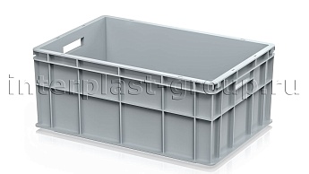 Ящик для молока, мяса, овощей и фруктов сплошной серый в Прокопьевске