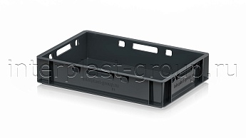 Ящик для мяса и колбасных изделий Е-1 темно-серый в Прокопьевске Ящик для мяса и колбасных изделий Е-1 темно-серый в Прокопьевске