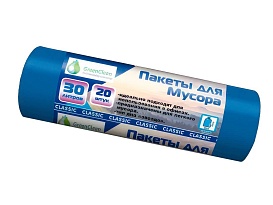 Мешки для мусора 30 л, синие, в рулоне 20 шт., ПНД, 7 мкм, 600х500 мм, MIRPACK Classik, 302041 в Прокопьевске Мешки для мусора 30 л, синие, в рулоне 20 шт., ПНД, 7 мкм, 600х500 мм, MIRPACK Classik, 302041 в Прокопьевске