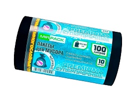 Мешки для мусора 100 л, черные, в рулоне 10 шт., ПВД, 70 мкм, 1000х600 мм, PREMIUM+, 1001076 в Прокопьевске Мешки для мусора 100 л, черные, в рулоне 10 шт., ПВД, 70 мкм, 1000х600 мм, PREMIUM+, 1001076 в Прокопьевске