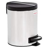 Ведро-контейнер для мусора (урна) с педалью LAIMA Modern, 5 л, матовое, нержавеющая сталь в Прокопьевске