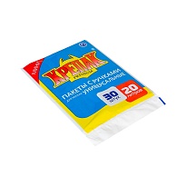 Мешки для мусора 20 л, с ручками, черные, в пачке 20 шт., ПНД, 10 мкм, 550х440 мм, Крепак, 4607075710023 в Прокопьевске