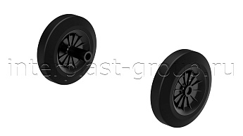 Комплект колес для контейнера 120 л.  черный в Прокопьевске